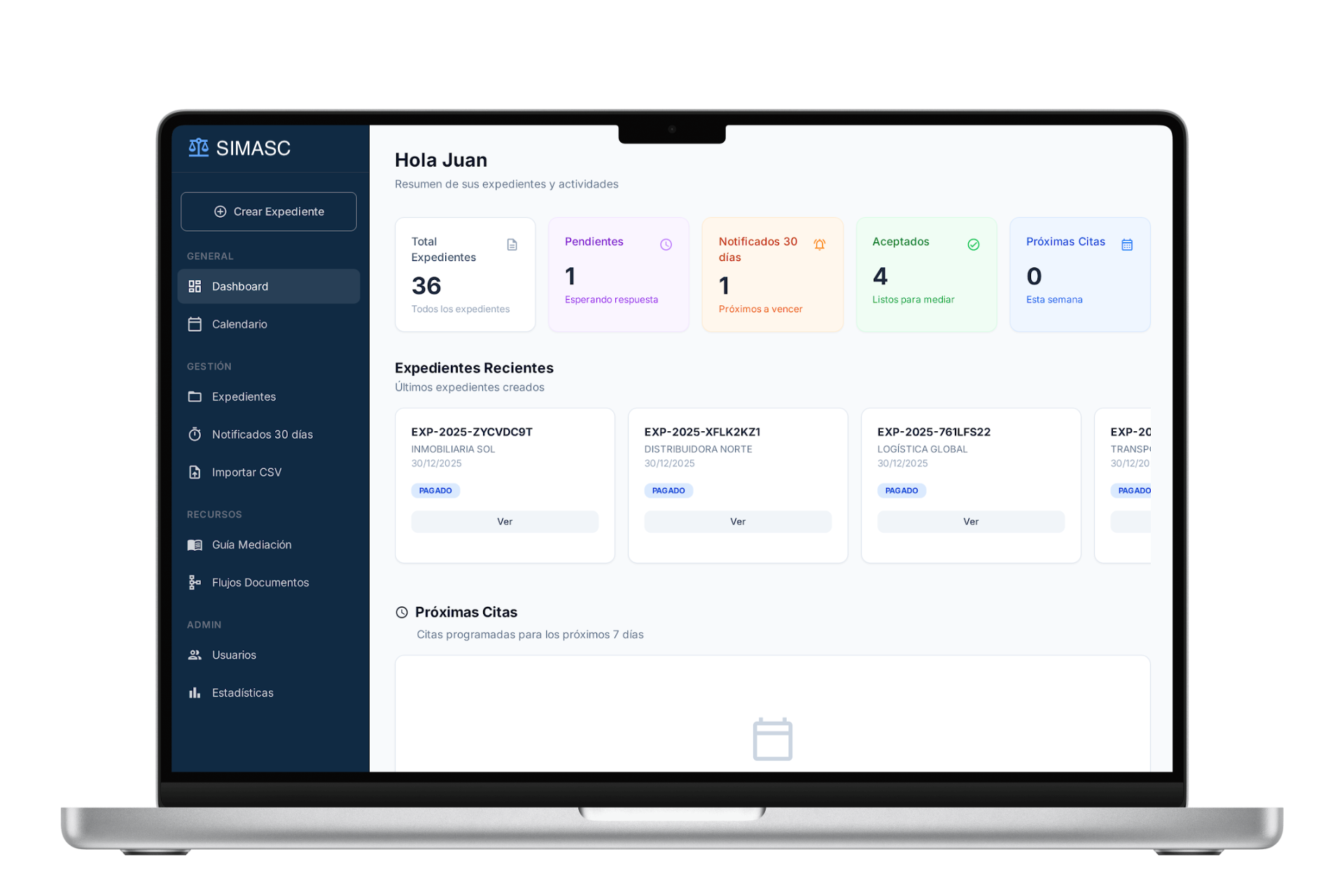Plataforma SIMASC Dashboard